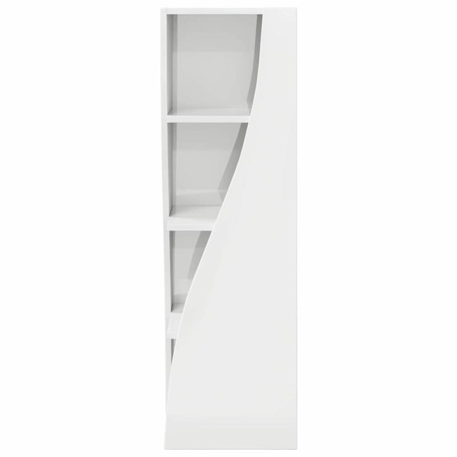 Hoekkast Wit 32x32x102cm Bewerkt hout