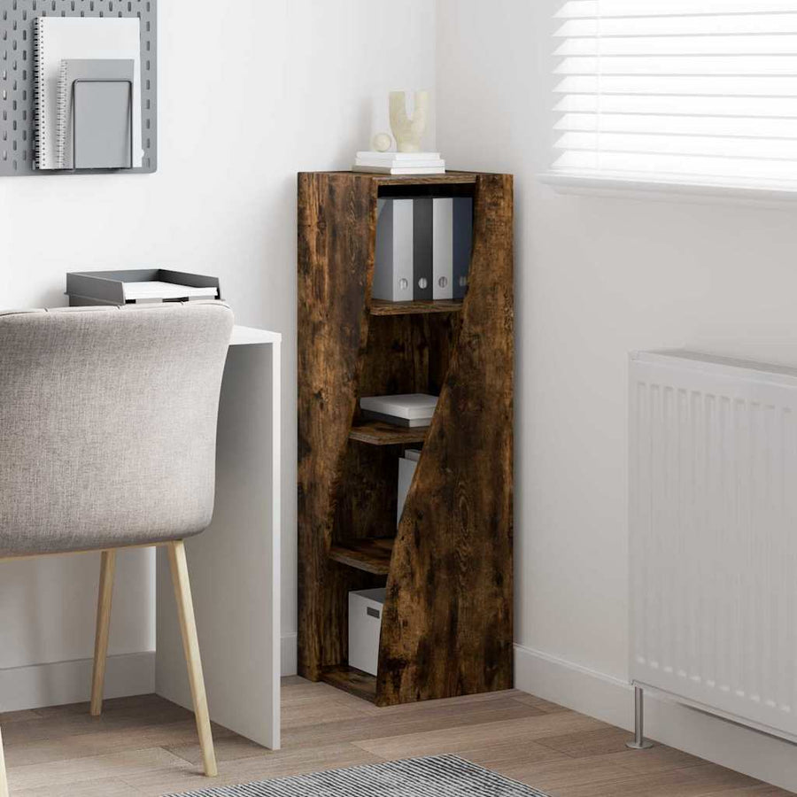 Hoekkast Wit 32x32x102cm Bewerkt hout