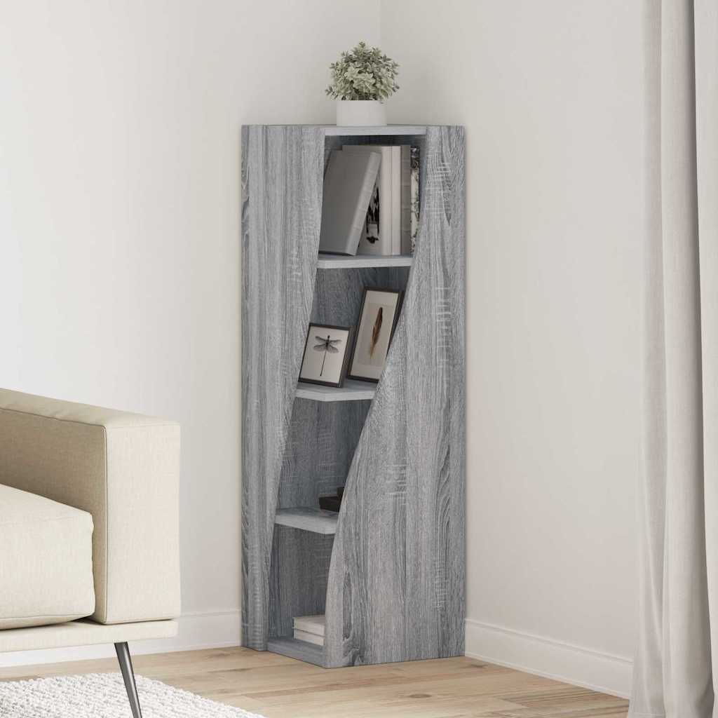 Hoekkast Wit 32x32x102cm Bewerkt hout
