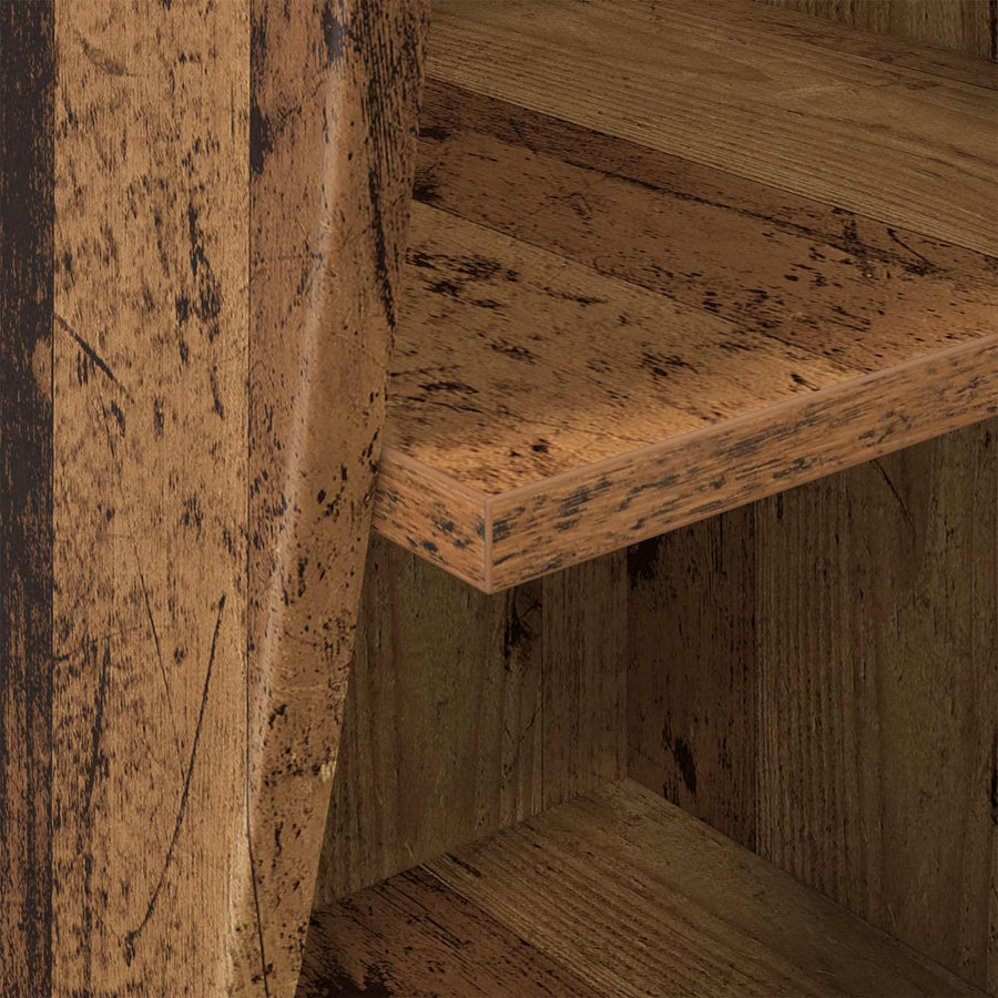 Hoekkast 32x32x102cm Bewerkt hout Oudhout