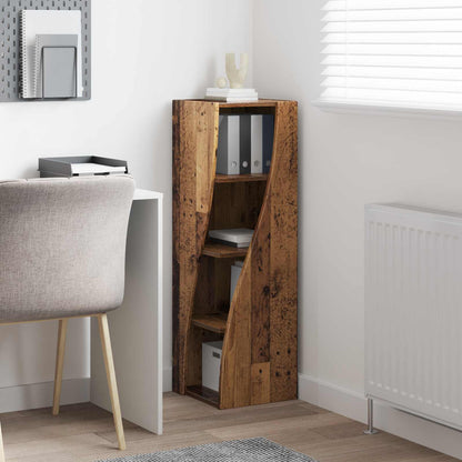 Hoekkast 32x32x102cm Bewerkt hout Oudhout