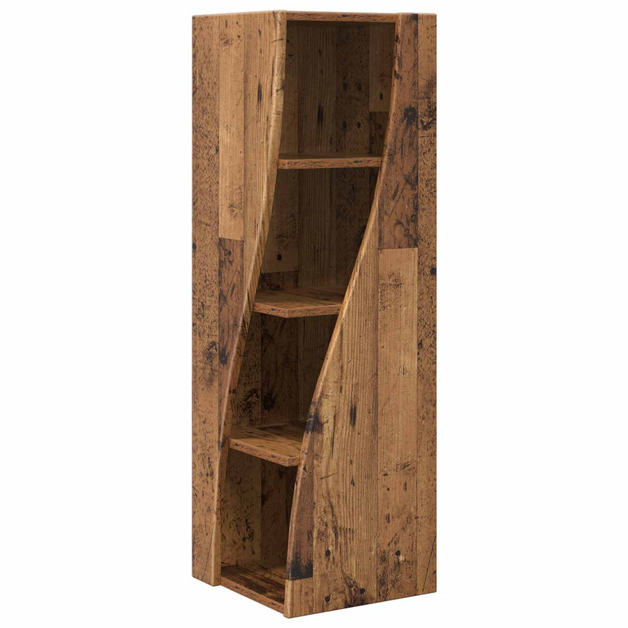 Hoekkast 32x32x102cm Bewerkt hout Oudhout