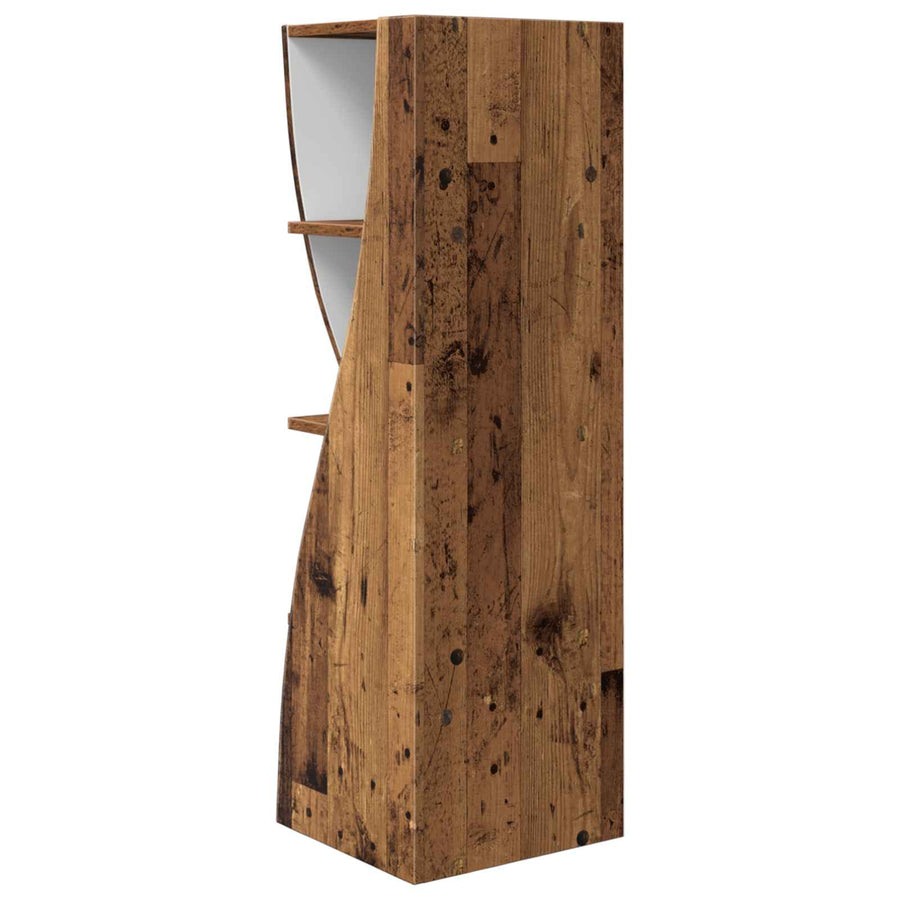 Hoekkast 32x32x102cm Bewerkt hout Oudhout
