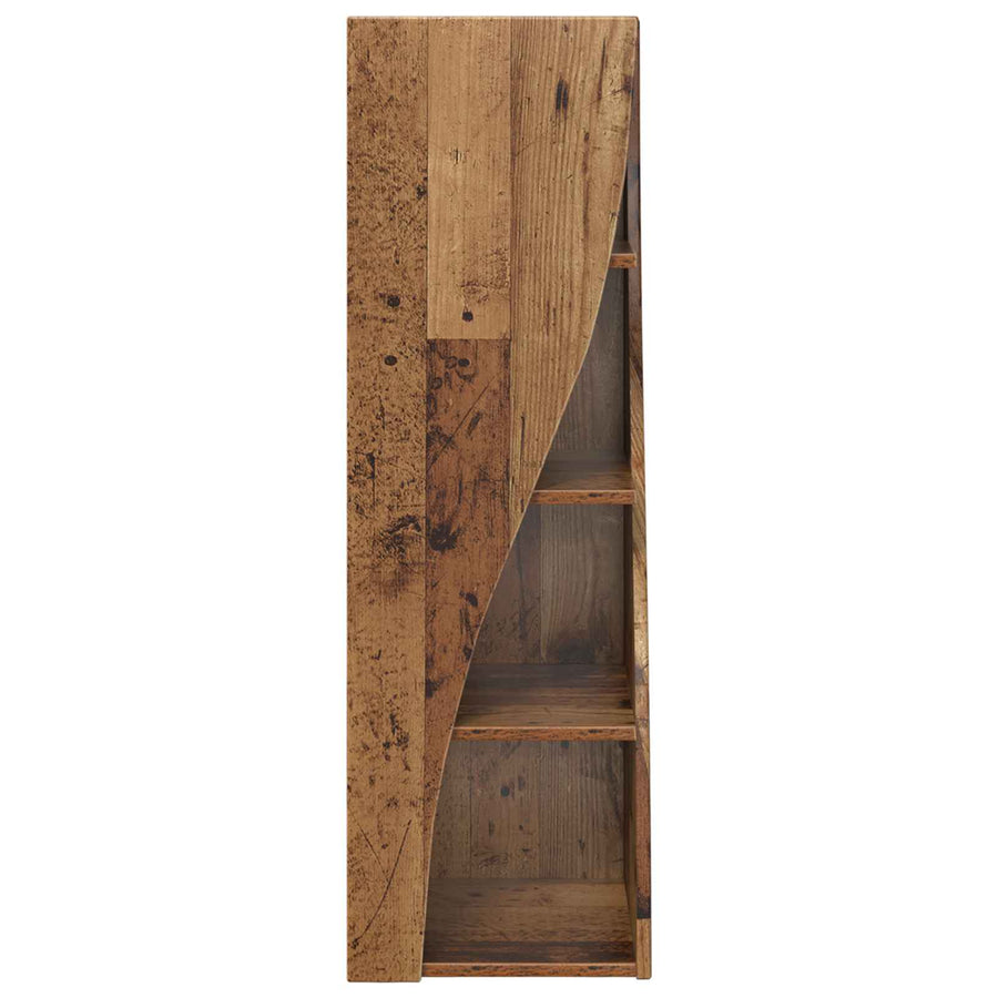Hoekkast 32x32x102cm Bewerkt hout Oudhout
