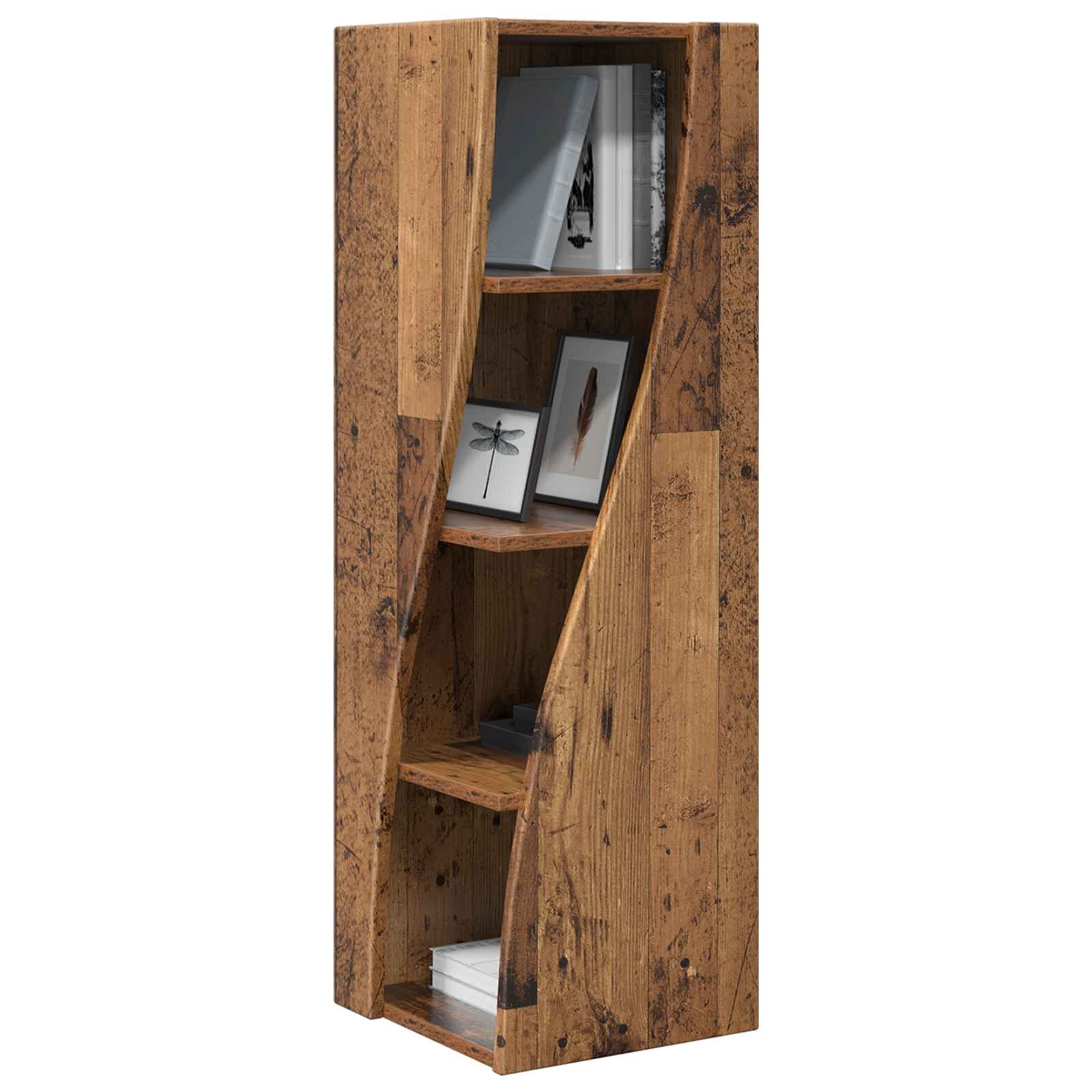 Hoekkast 32x32x102cm Bewerkt hout Oudhout