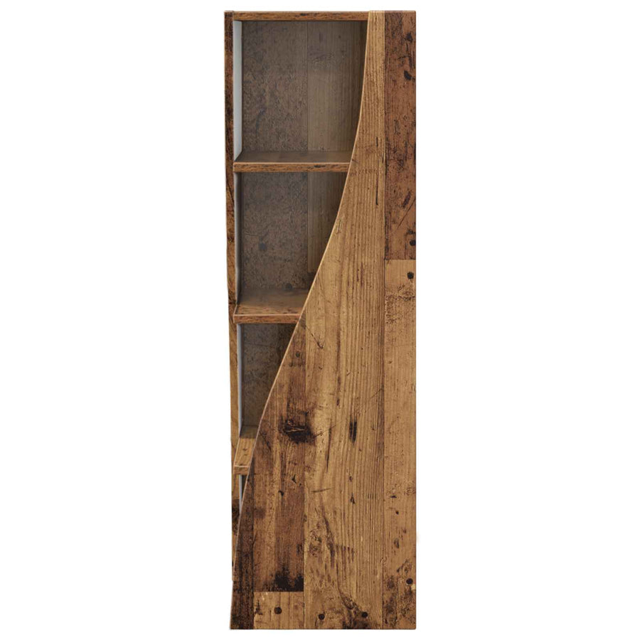 Hoekkast 32x32x102cm Bewerkt hout Oudhout