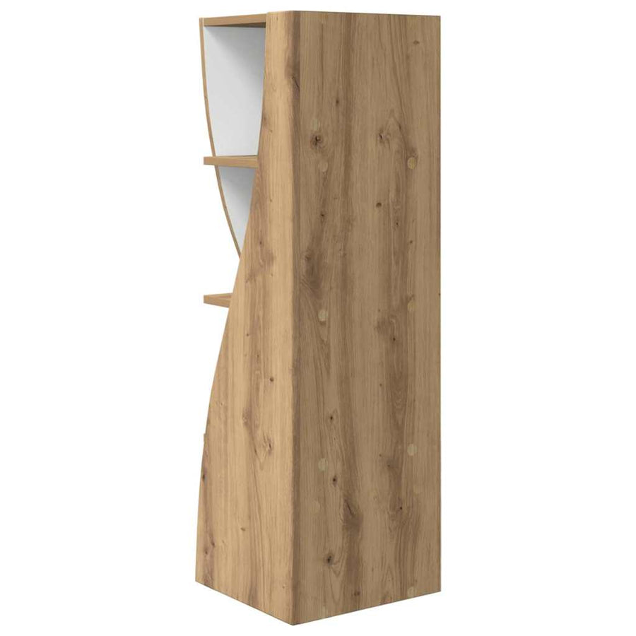 Hoekkast Wit 32x32x102cm Bewerkt hout