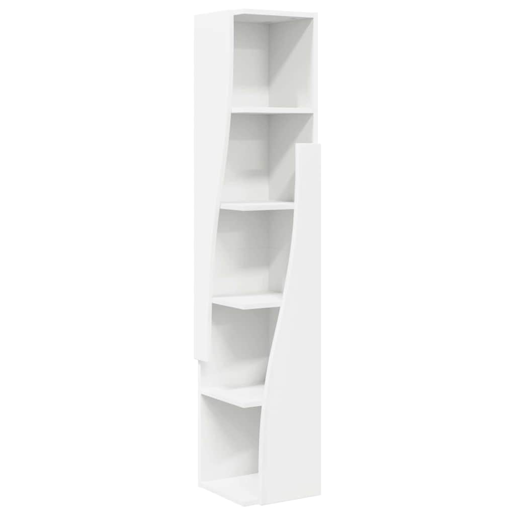 Hoekkast Wit 27,5x27x140cm Bewerkt hout