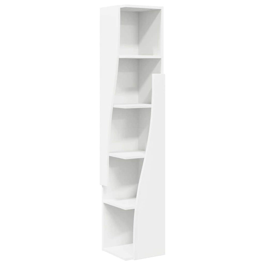 Hoekkast Wit 27,5x27x140cm Bewerkt hout