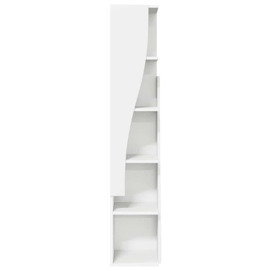 Hoekkast Wit 27,5x27x140cm Bewerkt hout