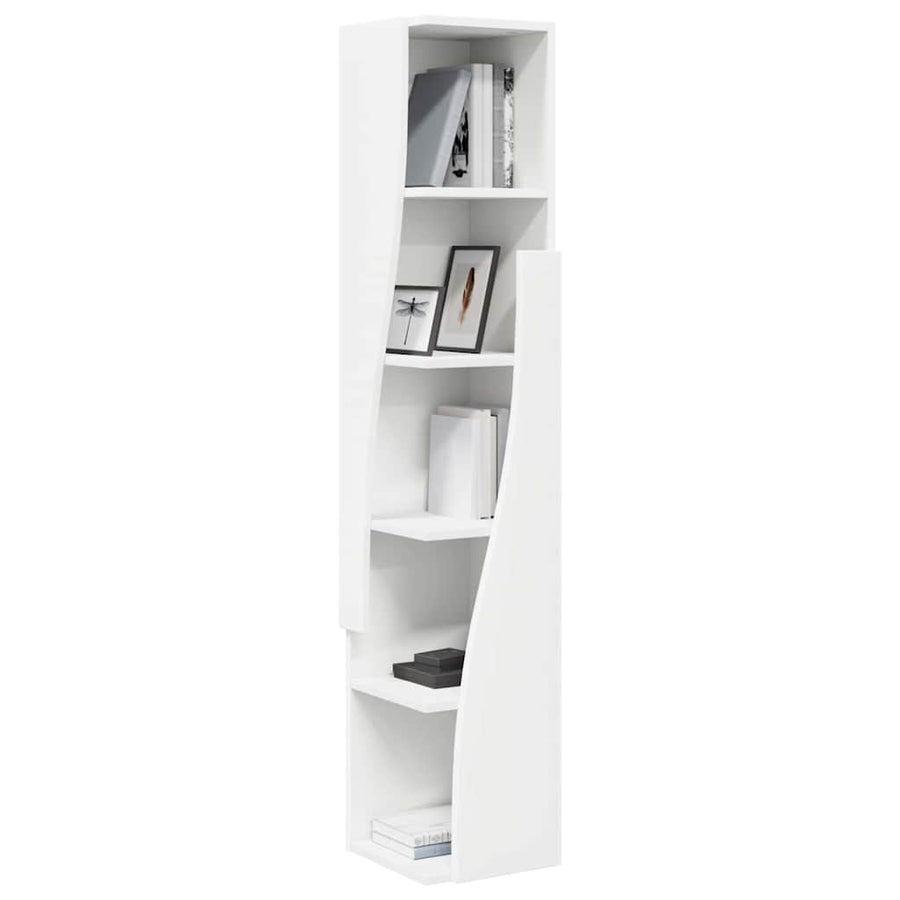 Hoekkast Wit 27,5x27x140cm Bewerkt hout