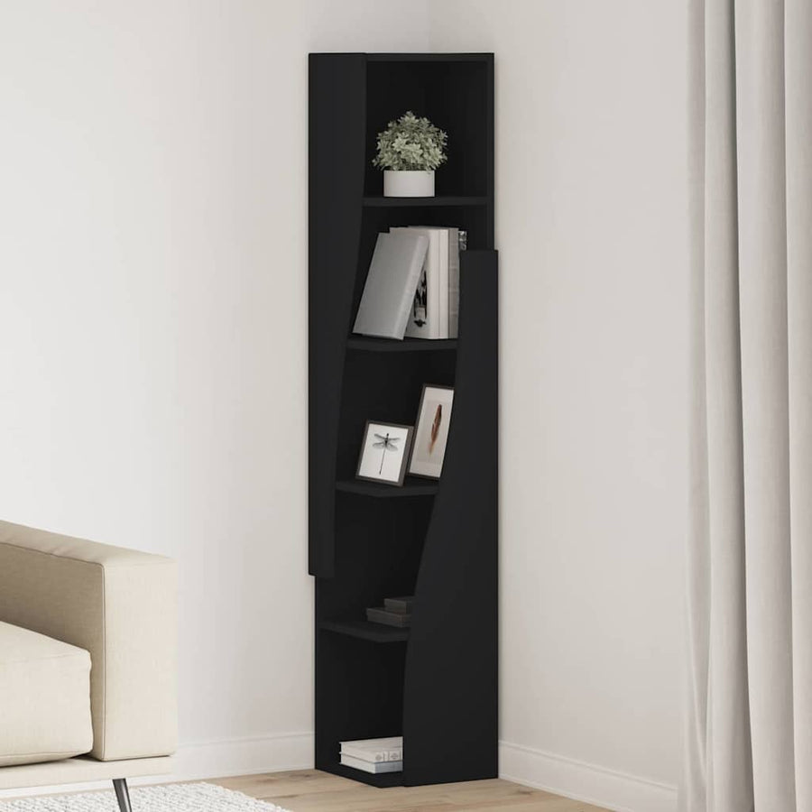 Hoekkast Wit 27,5x27x140cm Bewerkt hout