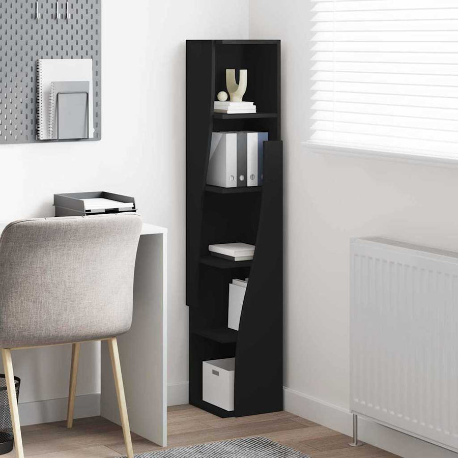 Hoekkast Wit 27,5x27x140cm Bewerkt hout