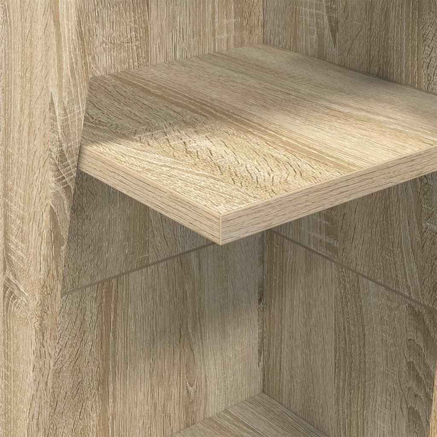 Hoekkast Wit 27,5x27x140cm Bewerkt hout