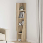 Hoekkast 27,5x27x140 cm wit bewerkt hout