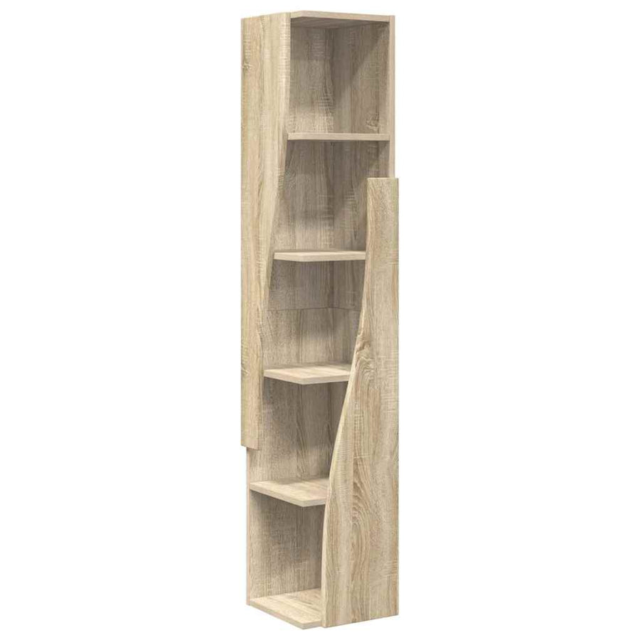 Hoekkast Wit 27,5x27x140cm Bewerkt hout