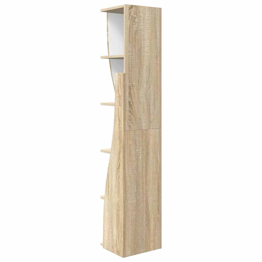Hoekkast Wit 27,5x27x140cm Bewerkt hout