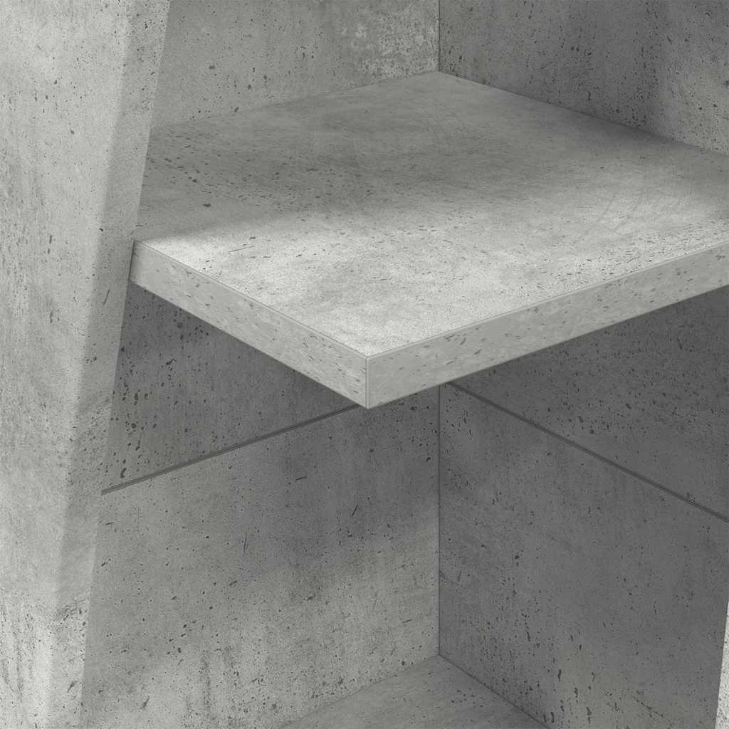 Hoekkast Beton Grijs 27,5x27x140cm Bewerkt hout