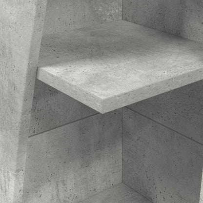 Hoekkast Beton Grijs 27,5x27x140cm Bewerkt hout