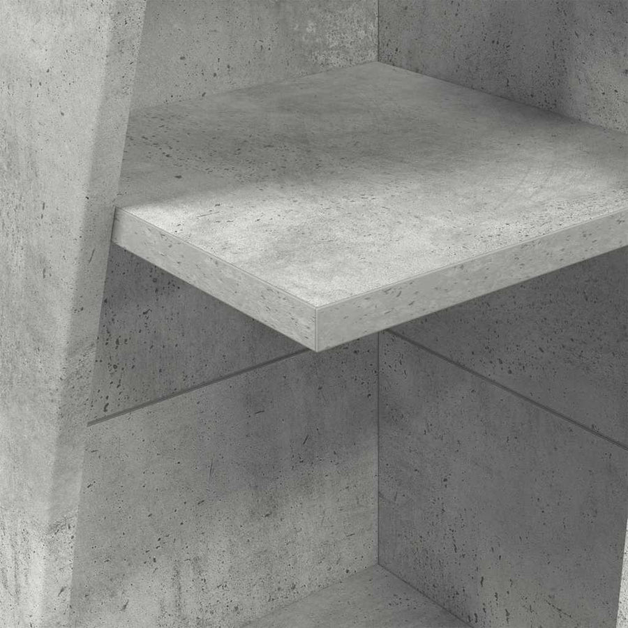 Hoekkast Beton Grijs 27,5x27x140cm Bewerkt hout