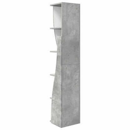 Hoekkast Beton Grijs 27,5x27x140cm Bewerkt hout