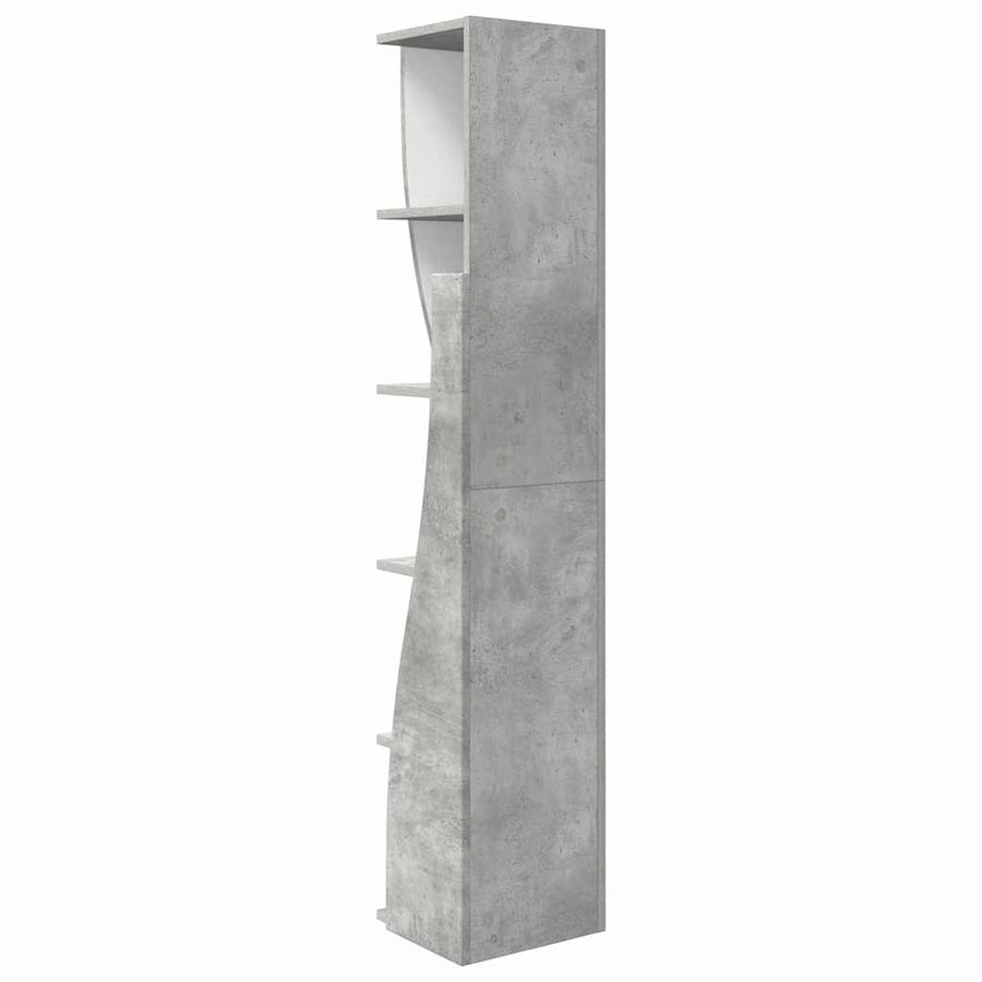Hoekkast Beton Grijs 27,5x27x140cm Bewerkt hout