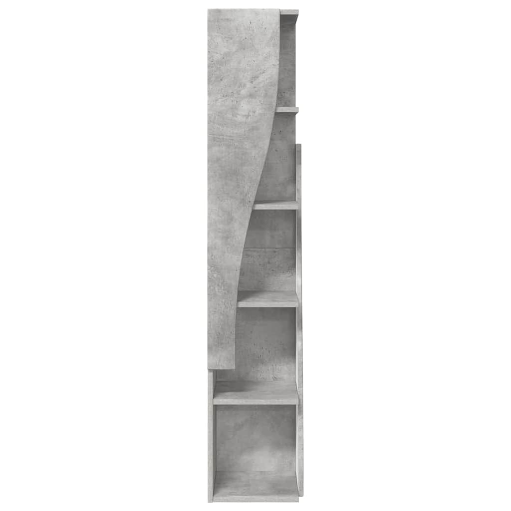 Hoekkast Beton Grijs 27,5x27x140cm Bewerkt hout