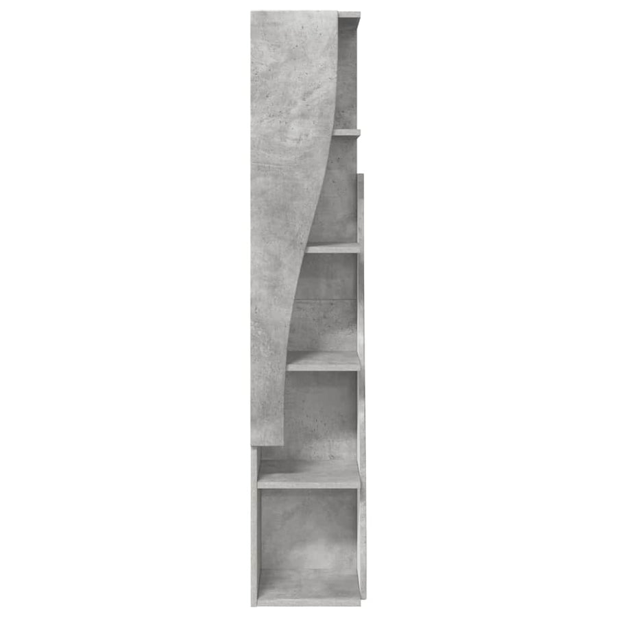 Hoekkast Beton Grijs 27,5x27x140cm Bewerkt hout
