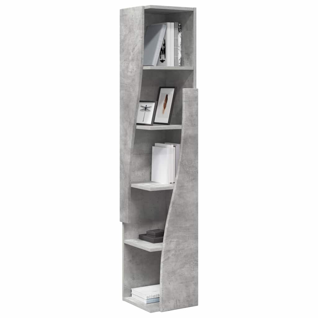 Hoekkast Beton Grijs 27,5x27x140cm Bewerkt hout