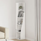 Hoekkast 27,5x27x140 cm bewerkt hout wit