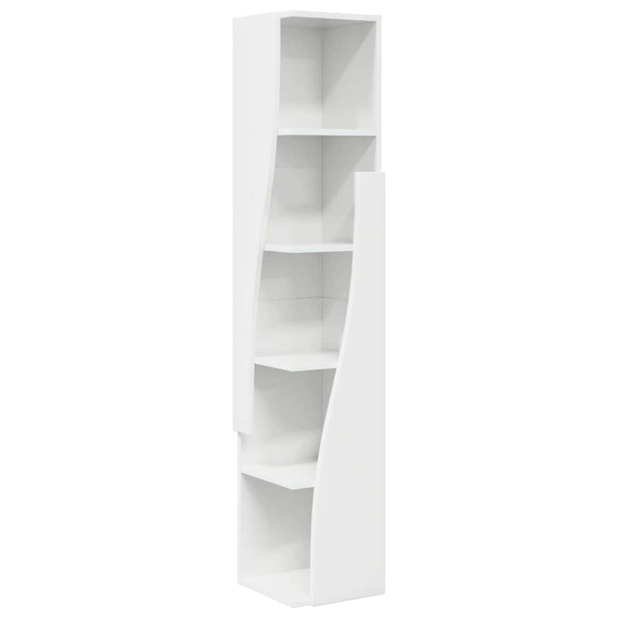 Hoekkast Wit 27,5x27x140cm Bewerkt hout
