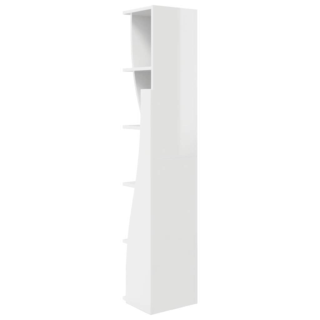 Hoekkast Wit 27,5x27x140cm Bewerkt hout