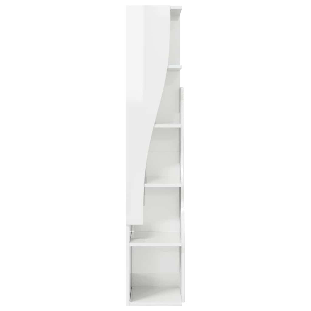 Hoekkast Wit 27,5x27x140cm Bewerkt hout