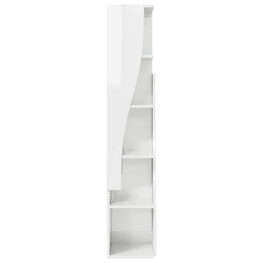 Hoekkast Wit 27,5x27x140cm Bewerkt hout