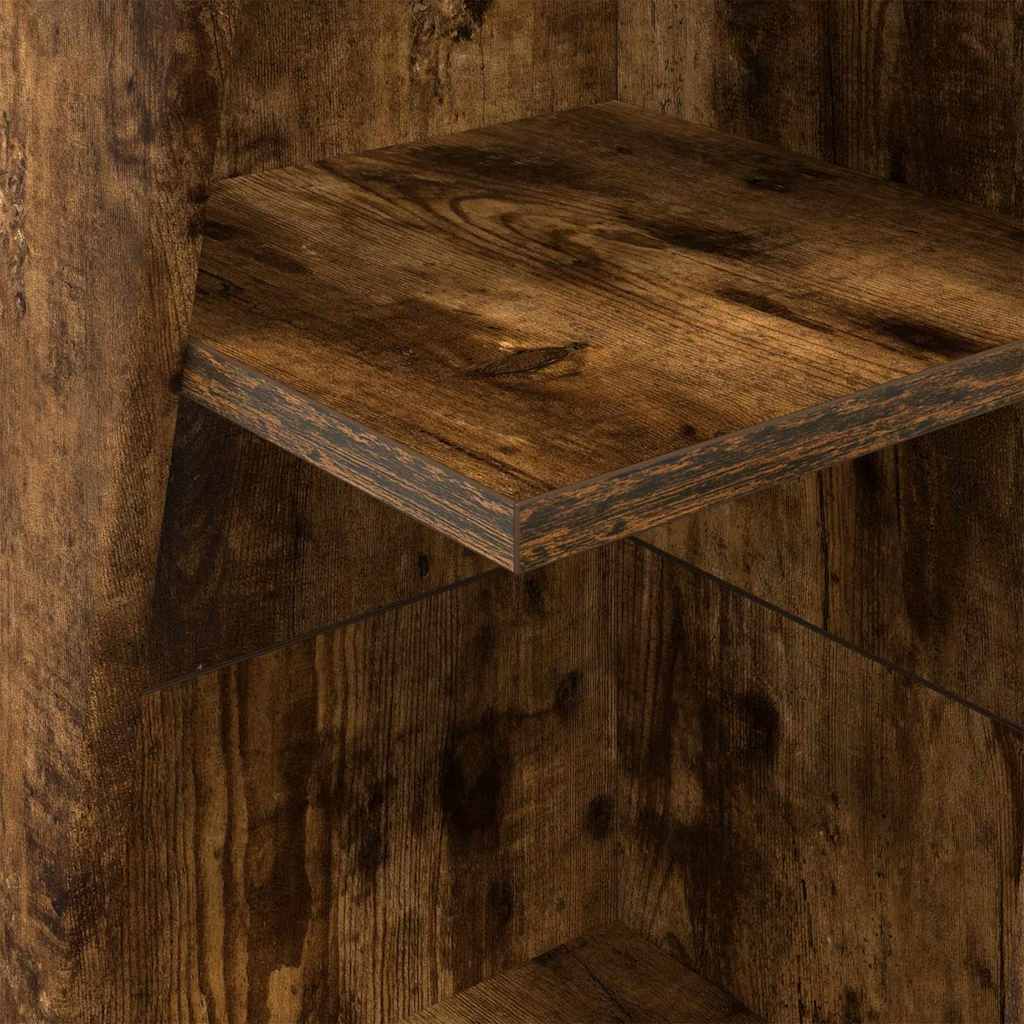 Hoekkast Wit 27,5x27x140cm Bewerkt hout