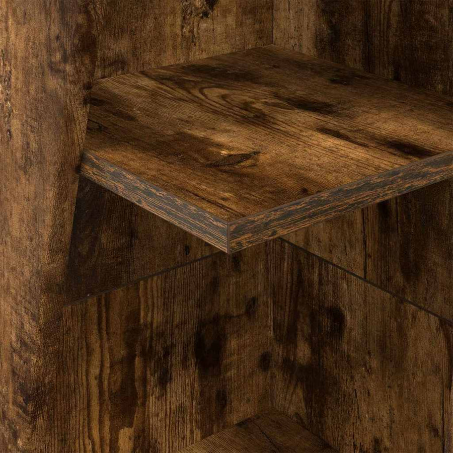 Hoekkast Wit 27,5x27x140cm Bewerkt hout