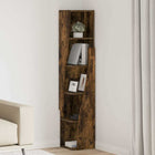 Hoekkast 27,5x27x140 cm wit bewerkt hout