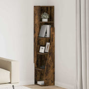Hoekkast 27,5x27x140 cm wit bewerkt hout