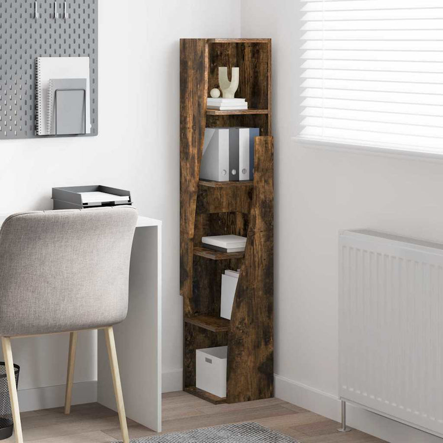 Hoekkast Wit 27,5x27x140cm Bewerkt hout