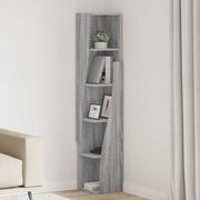 Hoekkast 27,5x27x140 cm grijs bewerkt hout
