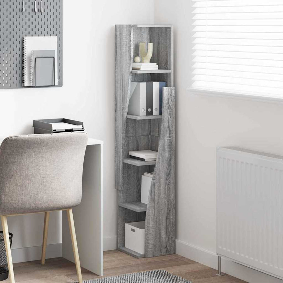 Hoekkast Wit 27,5x27x140cm Bewerkt hout
