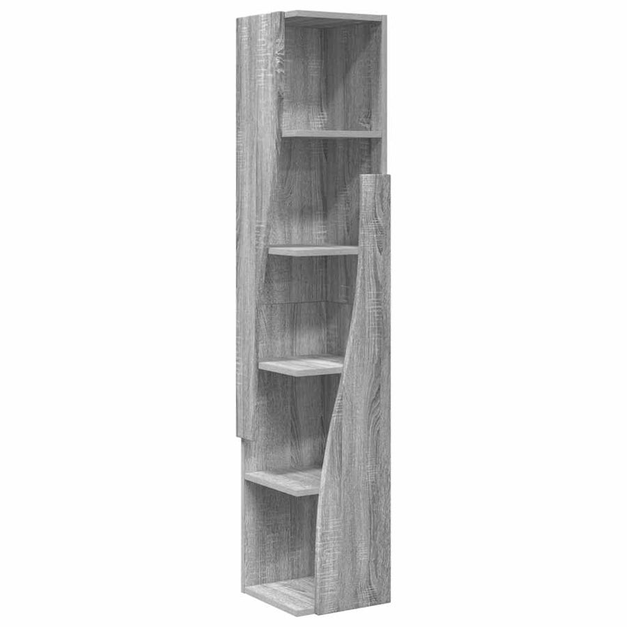 Hoekkast Wit 27,5x27x140cm Bewerkt hout