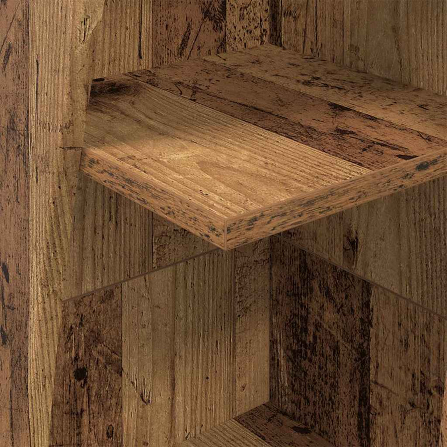 Hoekkast Wit 27,5x27x140cm Bewerkt hout