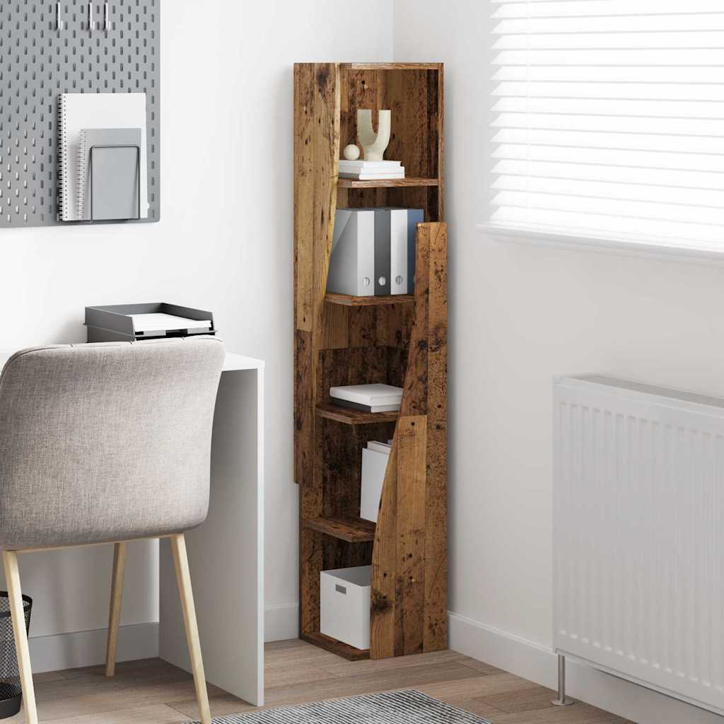Hoekkast Wit 27,5x27x140cm Bewerkt hout