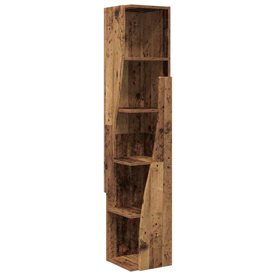 Hoekkast Wit 27,5x27x140cm Bewerkt hout
