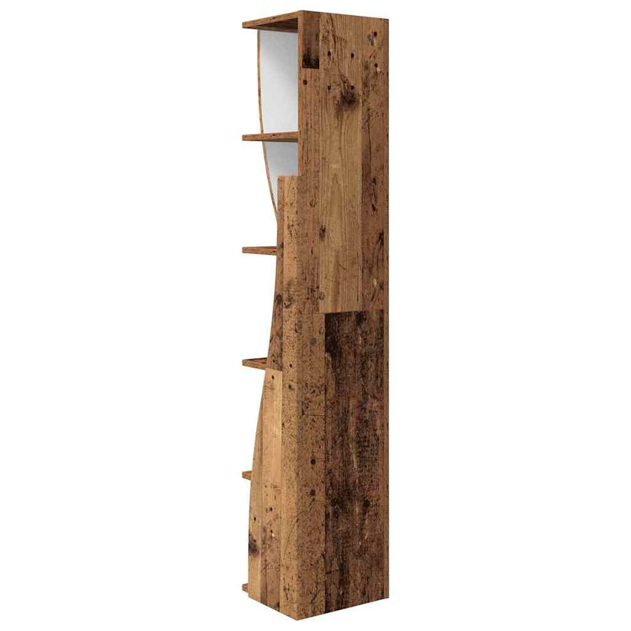 Hoekkast Wit 27,5x27x140cm Bewerkt hout