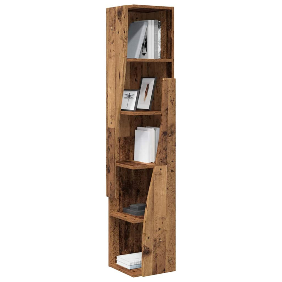 Hoekkast Wit 27,5x27x140cm Bewerkt hout