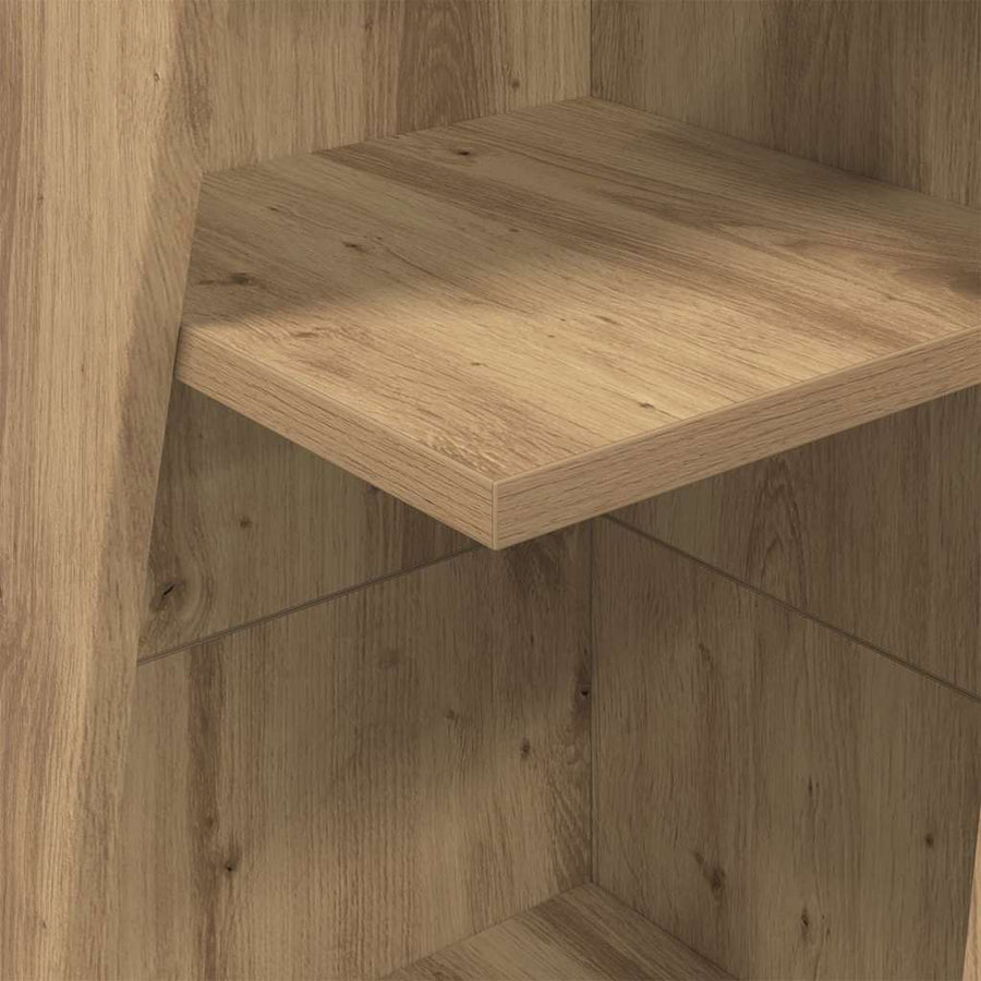 Hoekkast Wit 27,5x27x140cm Bewerkt hout