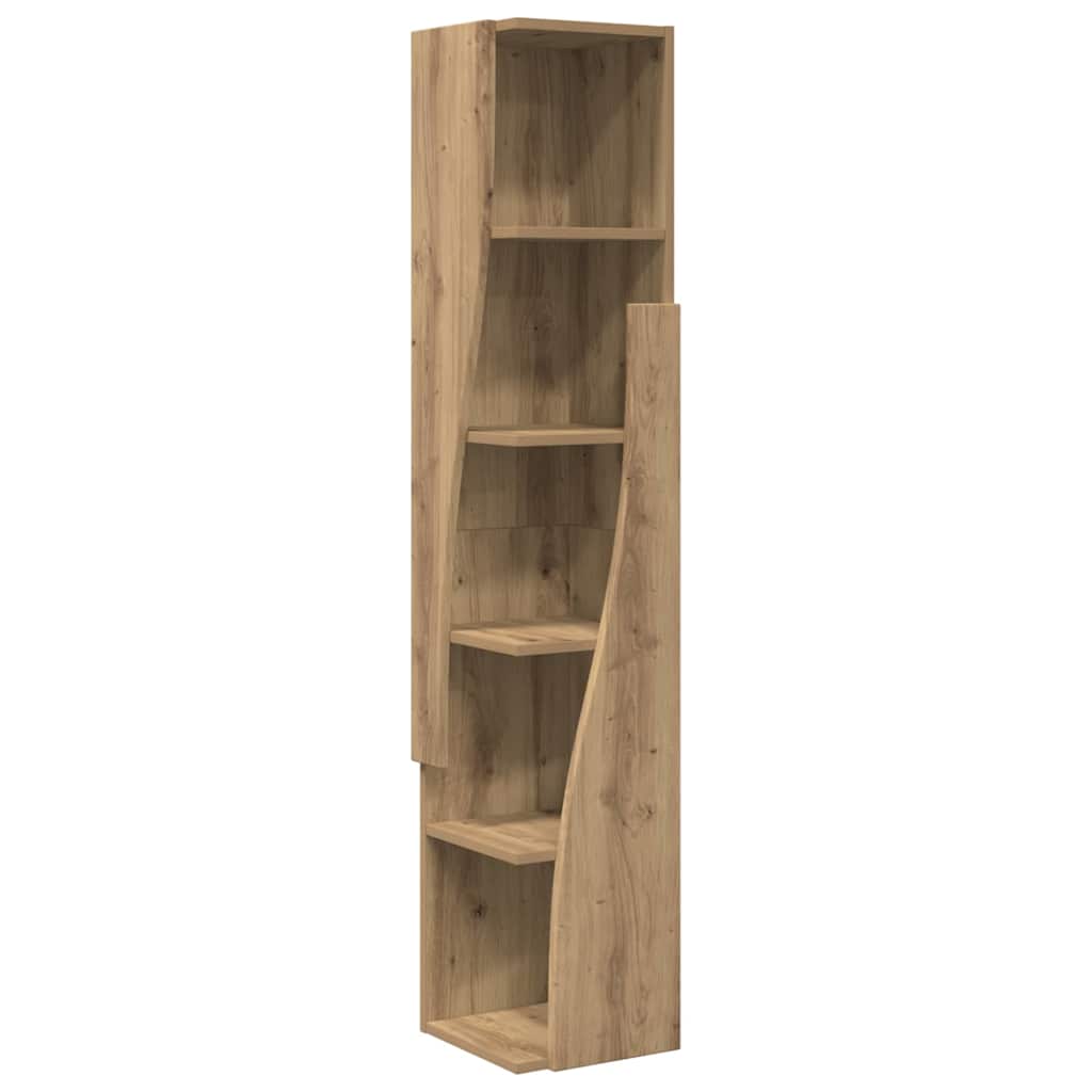 Hoekkast Wit 27,5x27x140cm Bewerkt hout