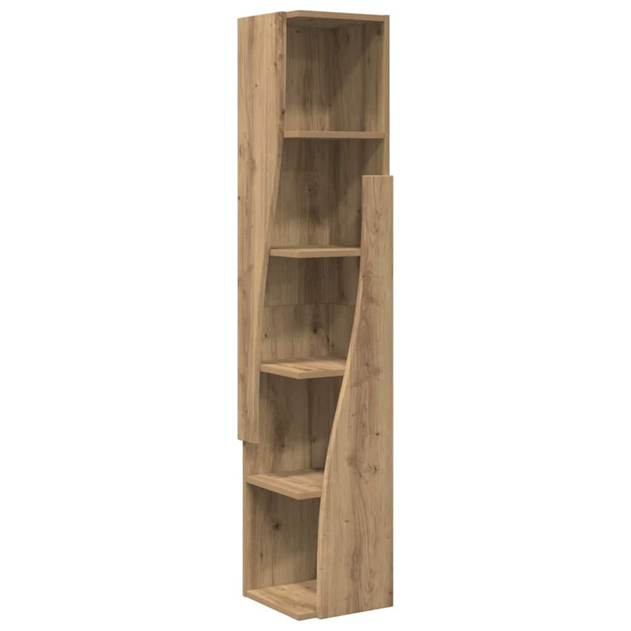 Hoekkast Wit 27,5x27x140cm Bewerkt hout